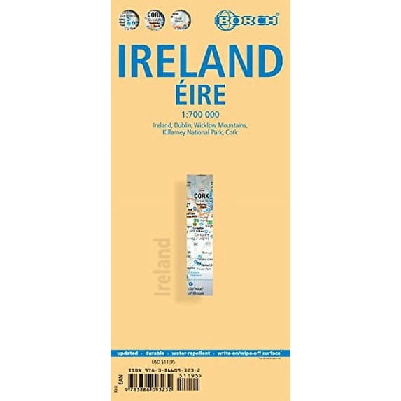 Laminated Ireland Map by Borch (English Edition)