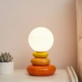 thumbnail image 1 of Laminated Stone Table Lamp | Romantic Bedroom Decor | Ceramic Small Table Lamp with USB Charging | Soft Eye Protection Lighting & Music Mode | Portable Night Light for Bedside, 1 of 3