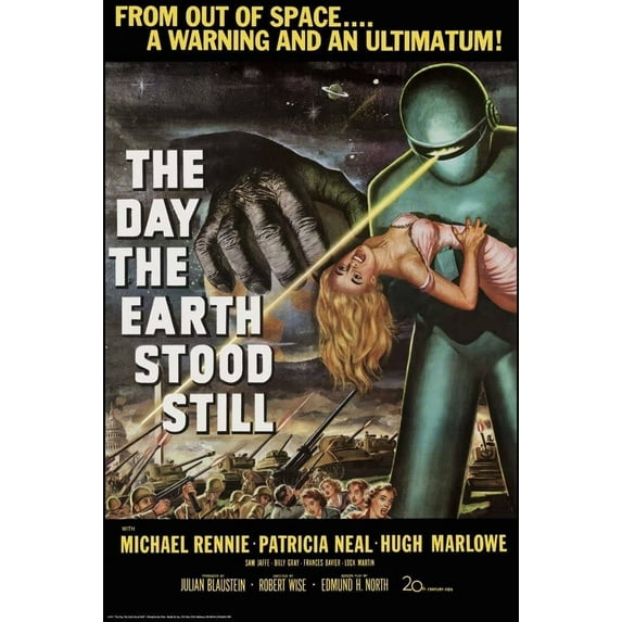 Laminated The Day The Earth Stood Still Movie Poster Print 24x36 Inch