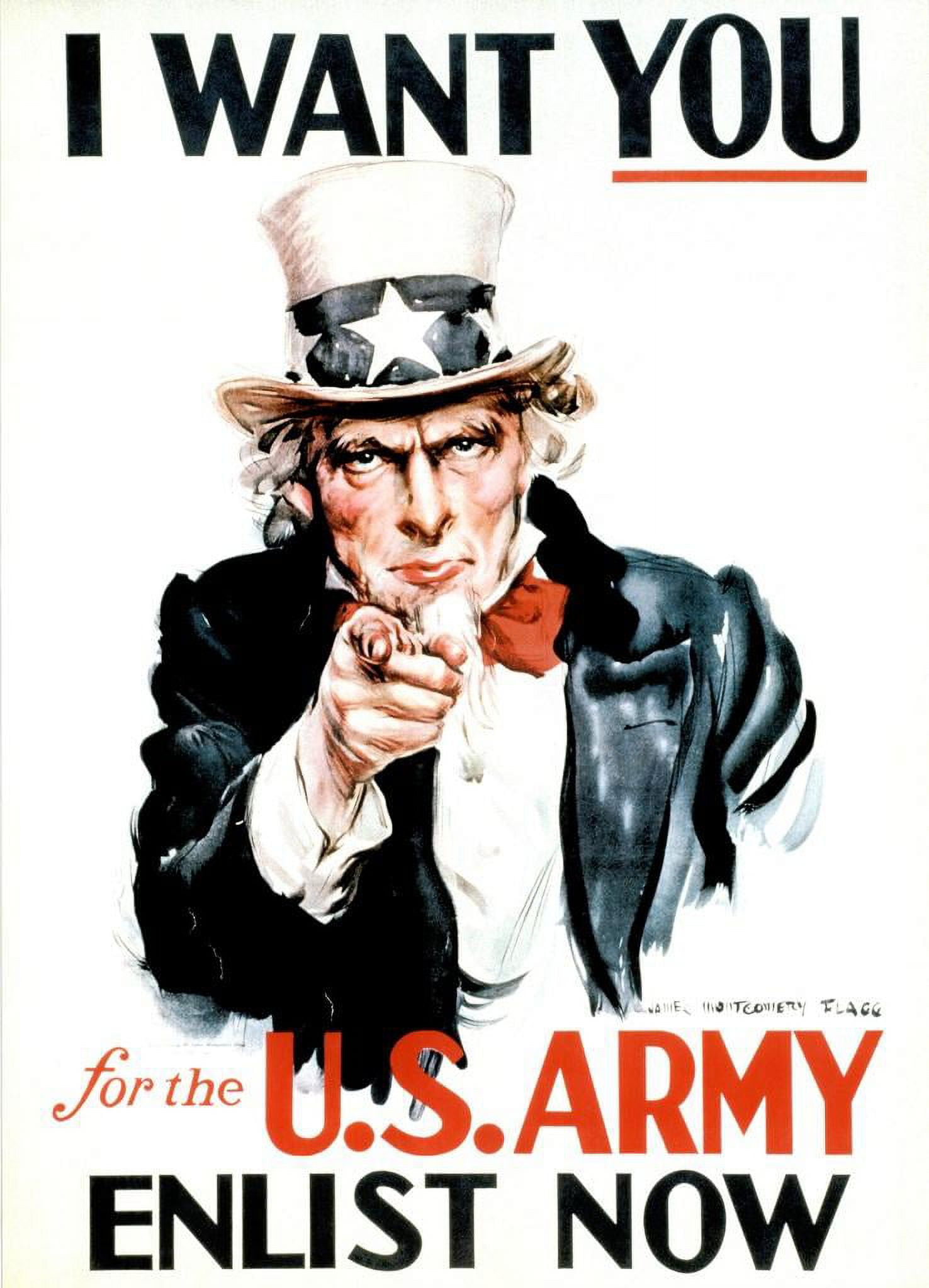 Laminated Uncle Sam I Want You Army WPA War Propaganda Poster Dry Erase ...