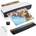 thumbnail image 1 of Laminater Machine, 9 Inch Thermal Laminater Machine, 4 in 1 Personal Desktop Cold Laminator with Paper Cutter, Corner Rounder and 15 pcs Laminating Pouches, for Office School, Business, Home Use, 1 of 7