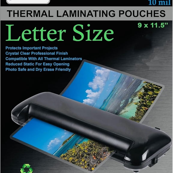 Laminating Pouches 10 mil, for 8.5 x 11 inch Letter Size Paper, 9 x 11.5 inch Sheets, 200 Pack, Office and School Supplies, Thermal Laminator, Super Clear Sheets, 200-Pack, 10mil, Letter Sized