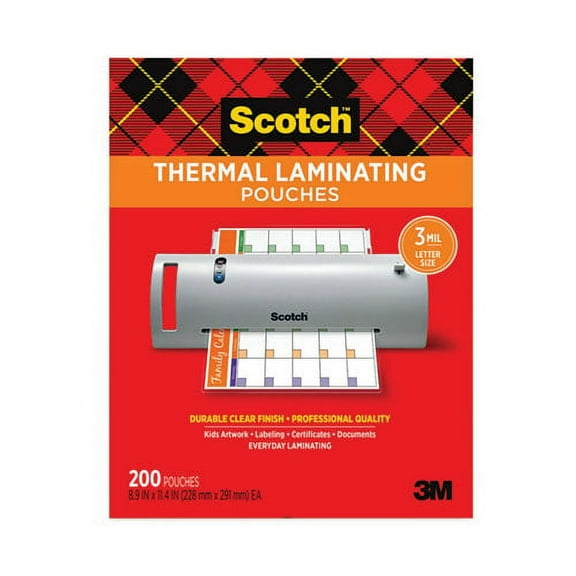"Laminating Pouches, 3 Mil, 9"" X 11.5"", Gloss Clear, 200/pack | Bundle of 2 Packs"