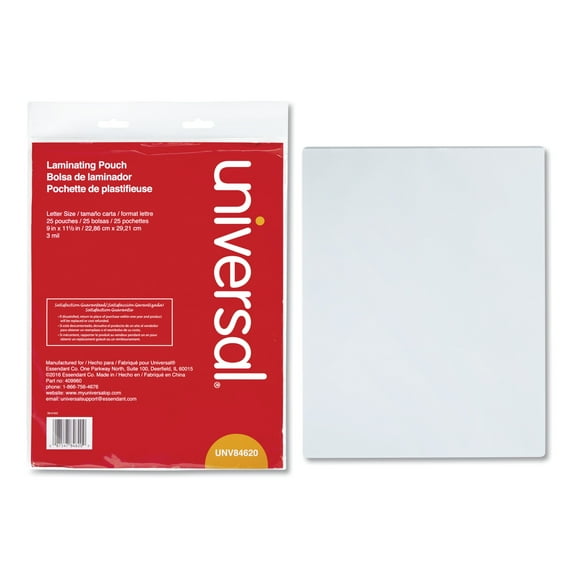 Laminating Pouches, 3 Mil, 9" X 11.5", Matte Clear, 25/pack | Bundle of 5 Packs