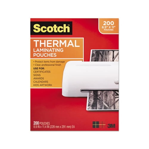 Laminating Pouches 3 mil, 9" x 11.5", Gloss Clear, 200/Pack