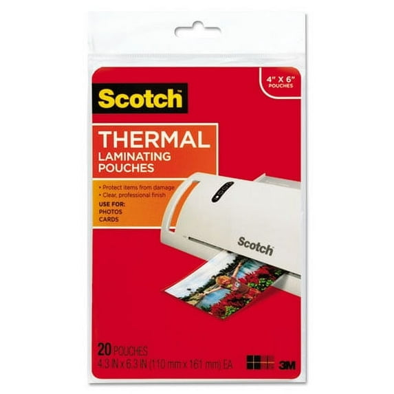 Laminating Pouches, 5 Mil, 4.33" X 6.33", Gloss Clear, 20/pack | Bundle of 2 Packs