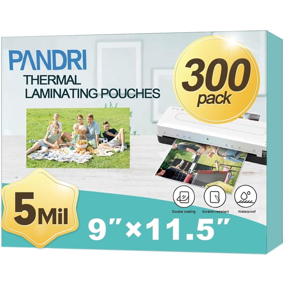 Laminating Sheets, 300 Pack Thermal Laminator Pouches Holds 8.5 x 11 Inch, 5 Mil Clear Laminator Paper 9 x 11.5 Inch, Letter Size