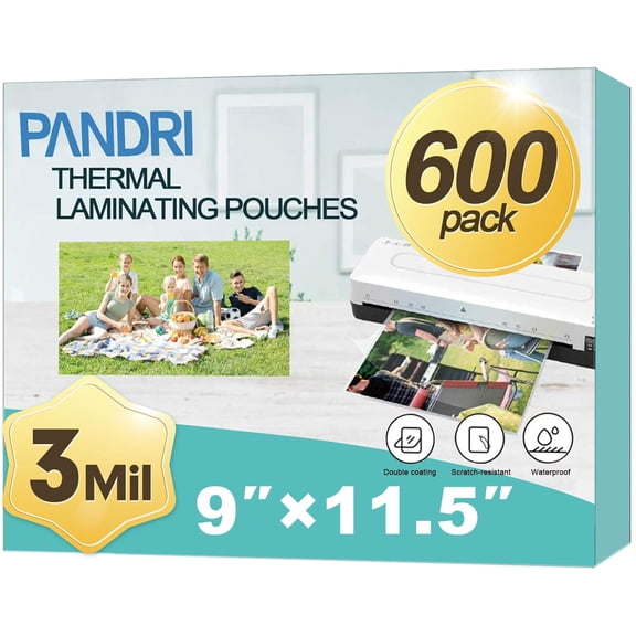Laminating Sheets, 600 Pack Thermal Laminator Pouches Holds 8.5 x 11 Inch, 3 Mil Clear Laminator Paper 9 x 11.5 Inch, Letter Size