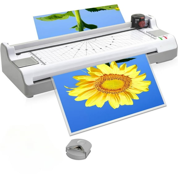 Laminator 11x17 inches, 13 inches wide thermal and cold 2-roll laminator