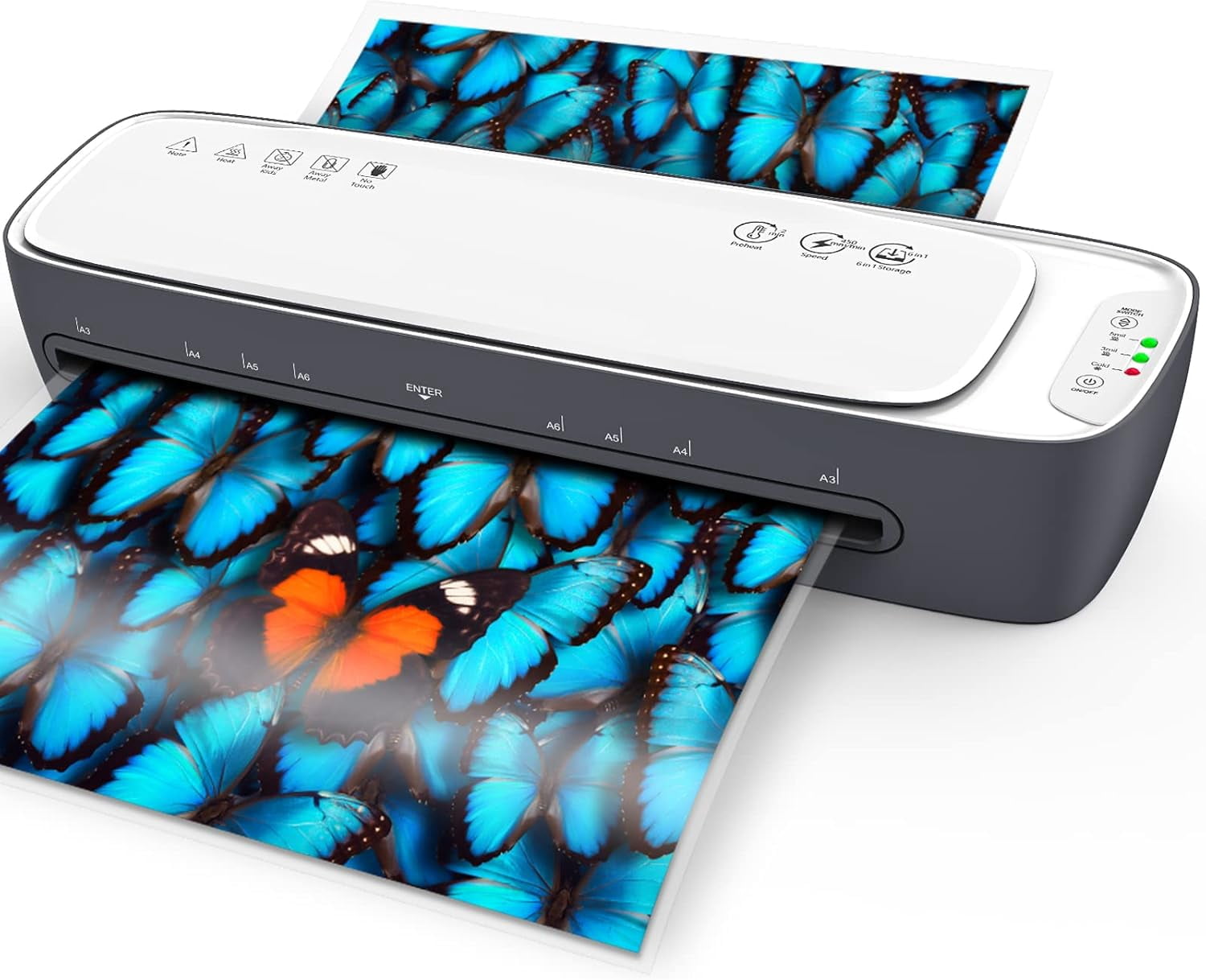 Laminator 13" Hot Press Laminator with Laminating Sheet, 9-in-1 Desk Laminator, 60-second Preheat