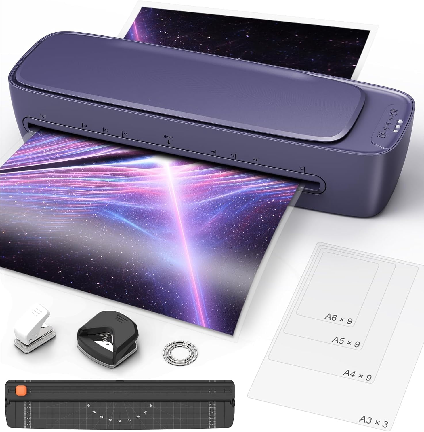 Laminator 13 inch wide hot and cold A3 laminator, 60 seconds preheating anti-jam laminator 11x17