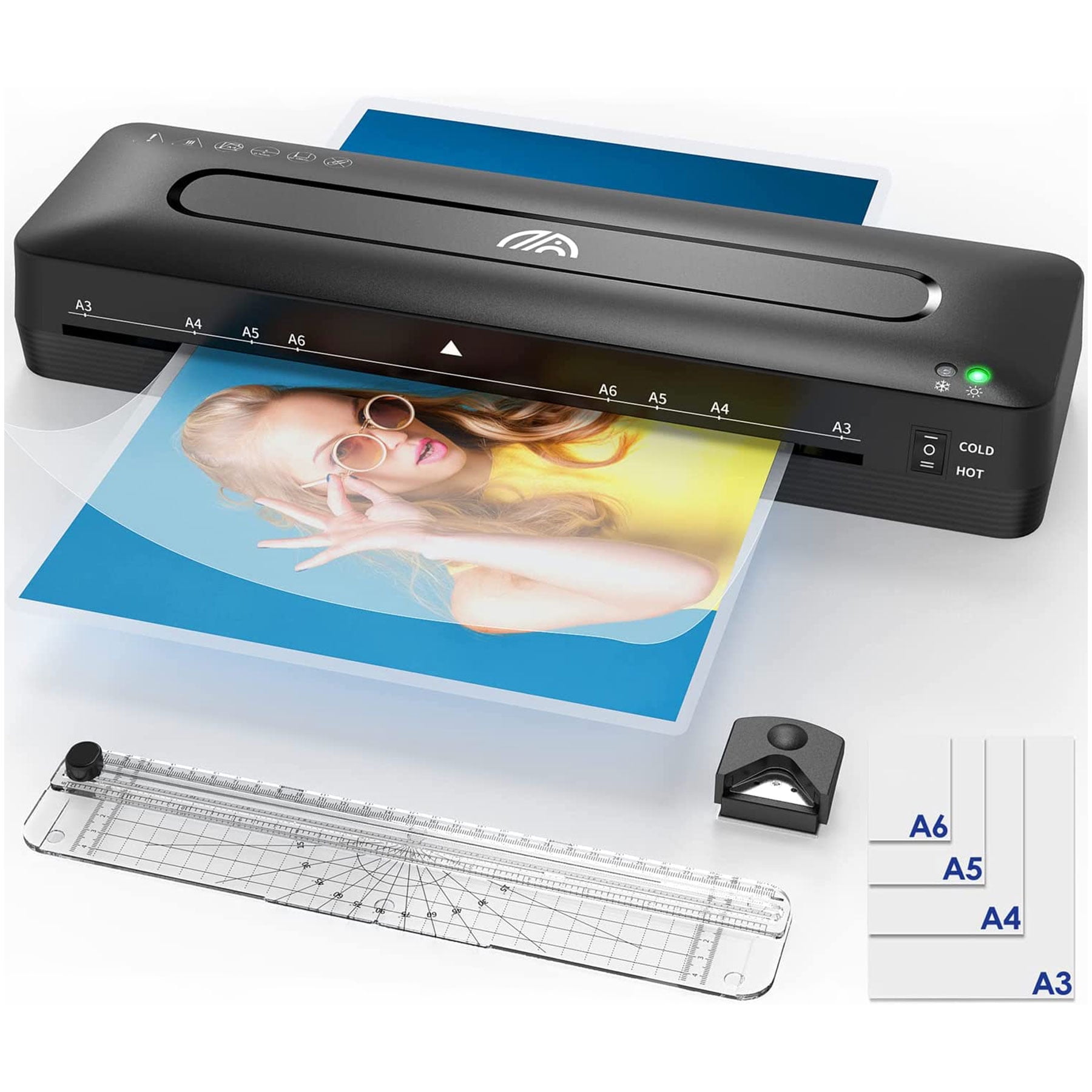 A3 Laminator, 13 Inch with Thermal Sheets, Hot/Cold Machine, Manual