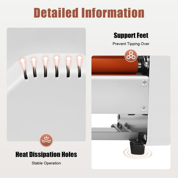 Laminator with Dual Heating Modes (Single-Sided & Double-Sided), 700W Power, Electronic Temperature Control, Safety Features, Silent Technology, Long-lasting and High Efficiency