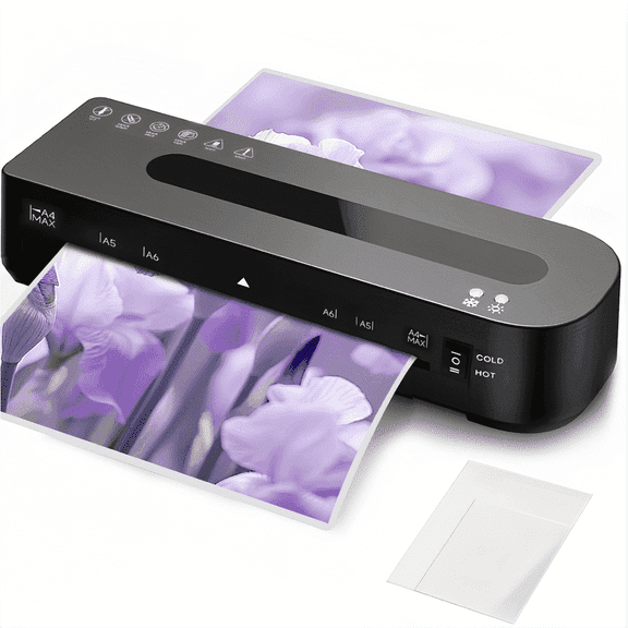 Laminator Machine, A4 Laminators Hot & Cold with 10 Laminating Sheets, 9 Inch Laminating Machine for Home, Office, School and Business