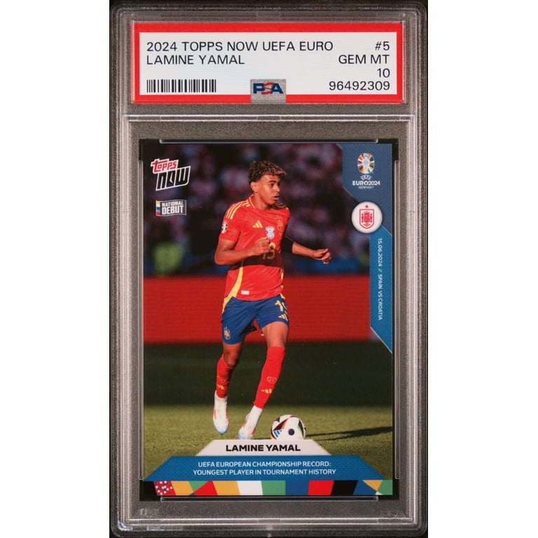 Lamine Yamal 2024 Topps Now UEFA Euro National Debut Rookie Card