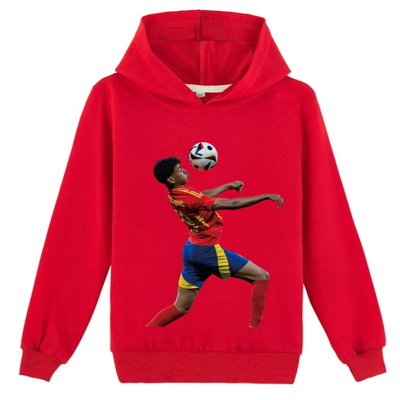 Lamine Yamal Graphic Sweatshirt Hoodie Breathable Pullover for School Student Daily Sports