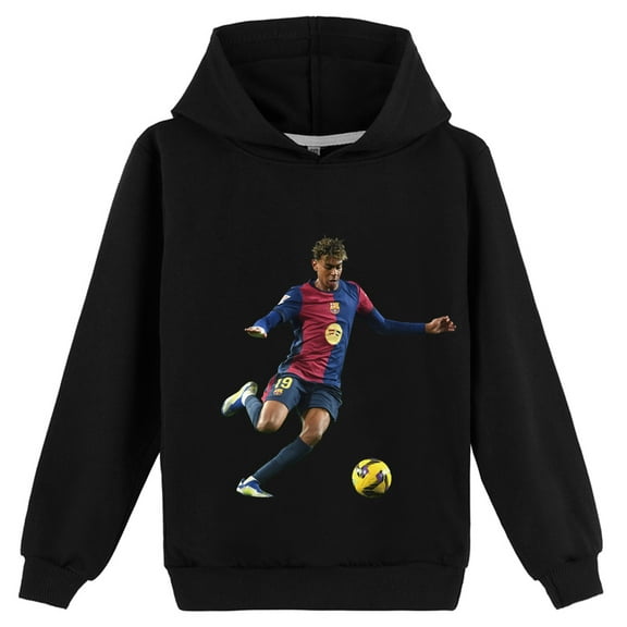 Lamine Yamal Graphic Sweatshirt Hoodie Casual Pullover for School Student Daily Holiday