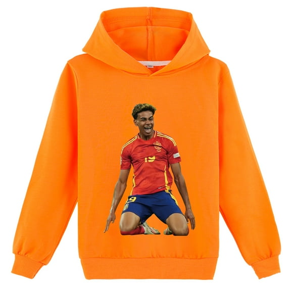 Lamine Yamal Graphic Sweatshirt Hoodie Pullover Long Sleeve for School Student Daily Sports