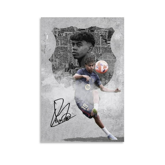 Lamine Yamal Soccer Poster Football Player Canvas Wall Art (11) Poster For Bedroom Kitchen Bathroom Living Room Office Decor