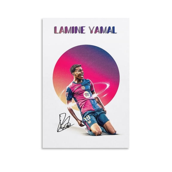 Lamine Yamal Soccer Poster Football Player Canvas Wall Art (24) Poster For Bedroom Kitchen Bathroom Living Room Office Decor
