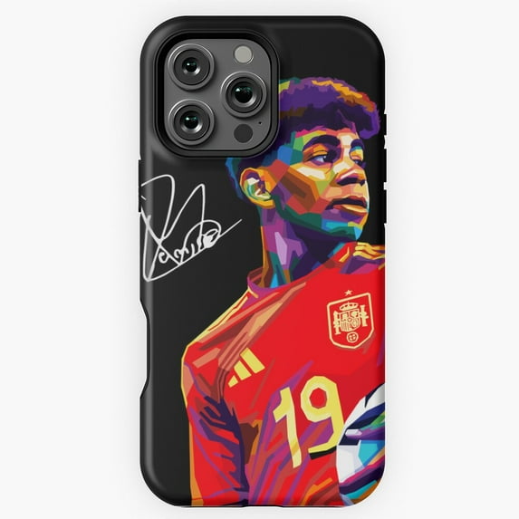 Lamine Yamal WPAP Art Phone Case for iPhone 16 15 14 13 12 11 Pro Max M890115