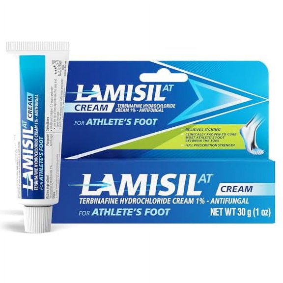 Lamisil 1% Athletes Foot Cream, Fast Relief Athletes Foot Treatment, Relieves Symptoms, Antifungal Cream 30g YU4