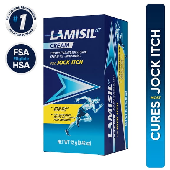 Lamisil Jock Itch Cream, 1 Week Antifungal Treatment, Prescription Strength Terbinafine, .42 oz