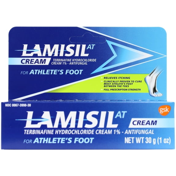 Lamisil AT Antifungal Cream 1% Strength for Athlete's Foot, 30 Gram tube