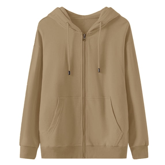 Lamiy Mens Zip up Sweatshirts Drawstring Fall Women's Lightweight Hoodies Long Sleeve Outwear Coats with Pockets