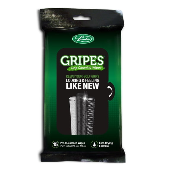 Lamkin Gripes Grip Cleaning Wipes (15 pack) Golf Accessory NEW
