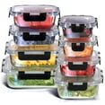 thumbnail image 1 of Ravure 16pc Glass Food Storage Containers with Lids, Airtight Glass Meal Prep Containers, Oven, Microwave Safe Glass Storage Containers, 1 of 8