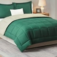 thumbnail image 1 of LammaLoe 3-Piece King Size Comforter Sets, Reversible Bed in a Bag, Hunter/Sage Green, Quilted Bedding Comforter Set, 1 of 8