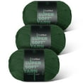thumbnail image 1 of LammaLoe Acrylic Yarn For Crocheting And Knitting, (370 Yards) Worsted Medium #4 Crochet Yarn For Beginners, 3 Pack, Hunter Green, 1 of 1