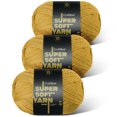 thumbnail image 1 of LammaLoe Acrylic Yarn For Crocheting And Knitting, (370 Yards) Worsted Medium #4 Crochet Yarn For Beginners, 3 Pack, Mustard, 1 of 1