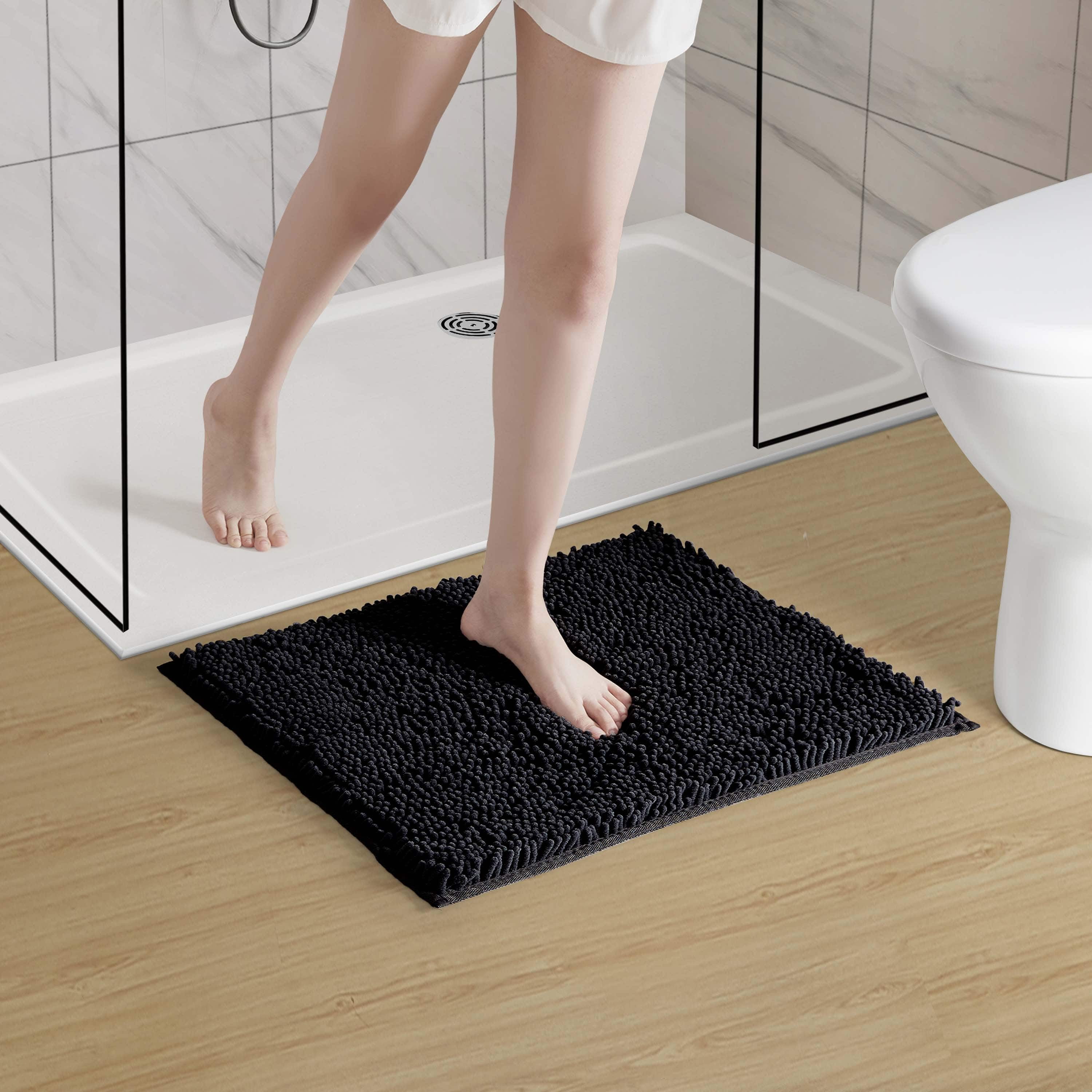LammaLoe Bath Rug, Chenille Bathroom Rug, Absorbant Bath Mat for Bathroom Decor, Shower Mat 17x24 & 20x32 Pack