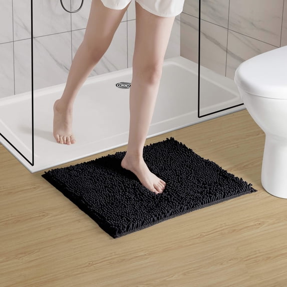 LammaLoe Bath Rug, Chenille Bathroom Rug, Absorbant Bath Mat for Bathroom Decor, Shower Mat 17x24 & 20x32 Pack