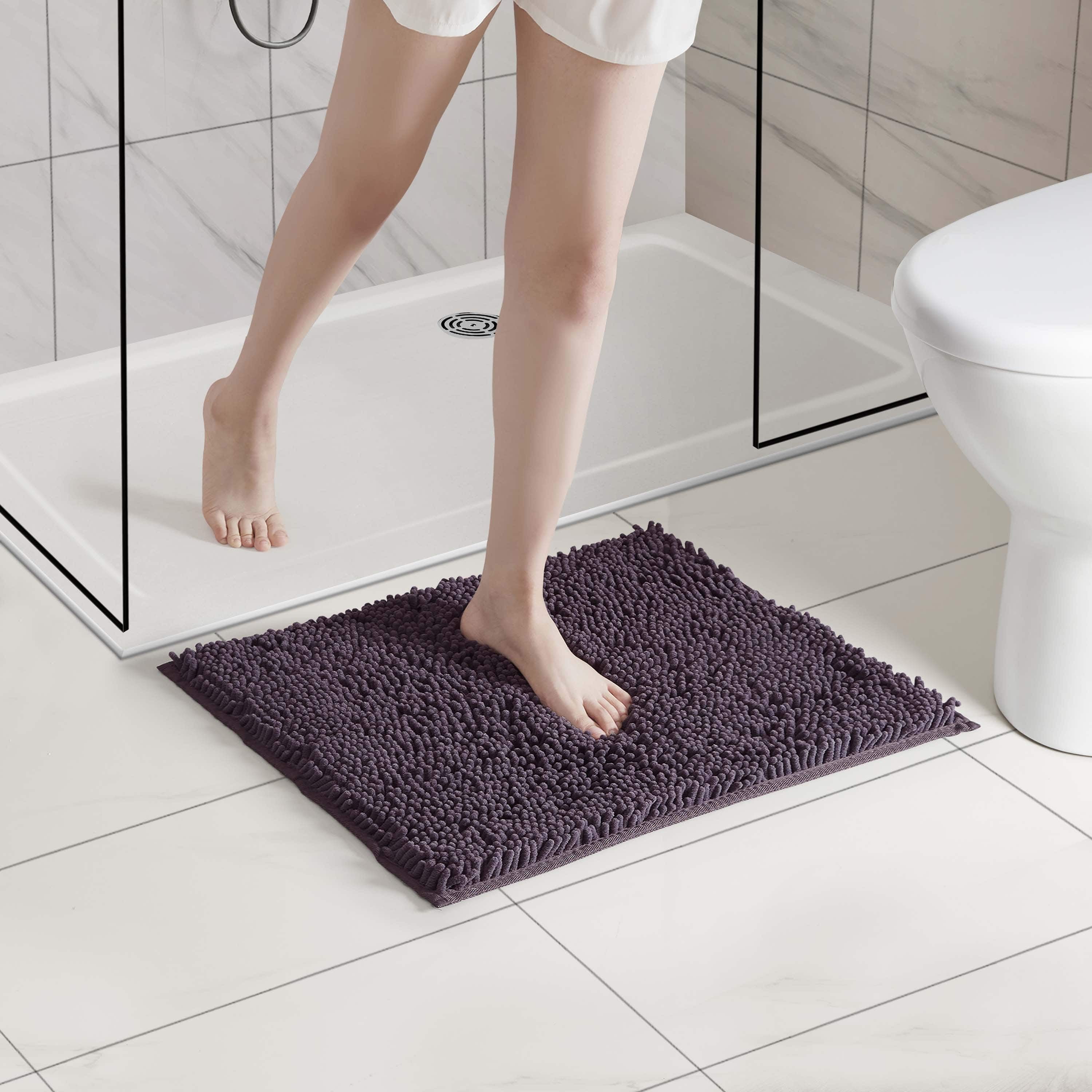 LammaLoe Bath Rug, Chenille Bathroom Rug, Absorbant Bath Mat For Bathroom Decor, Shower Mat 17x24