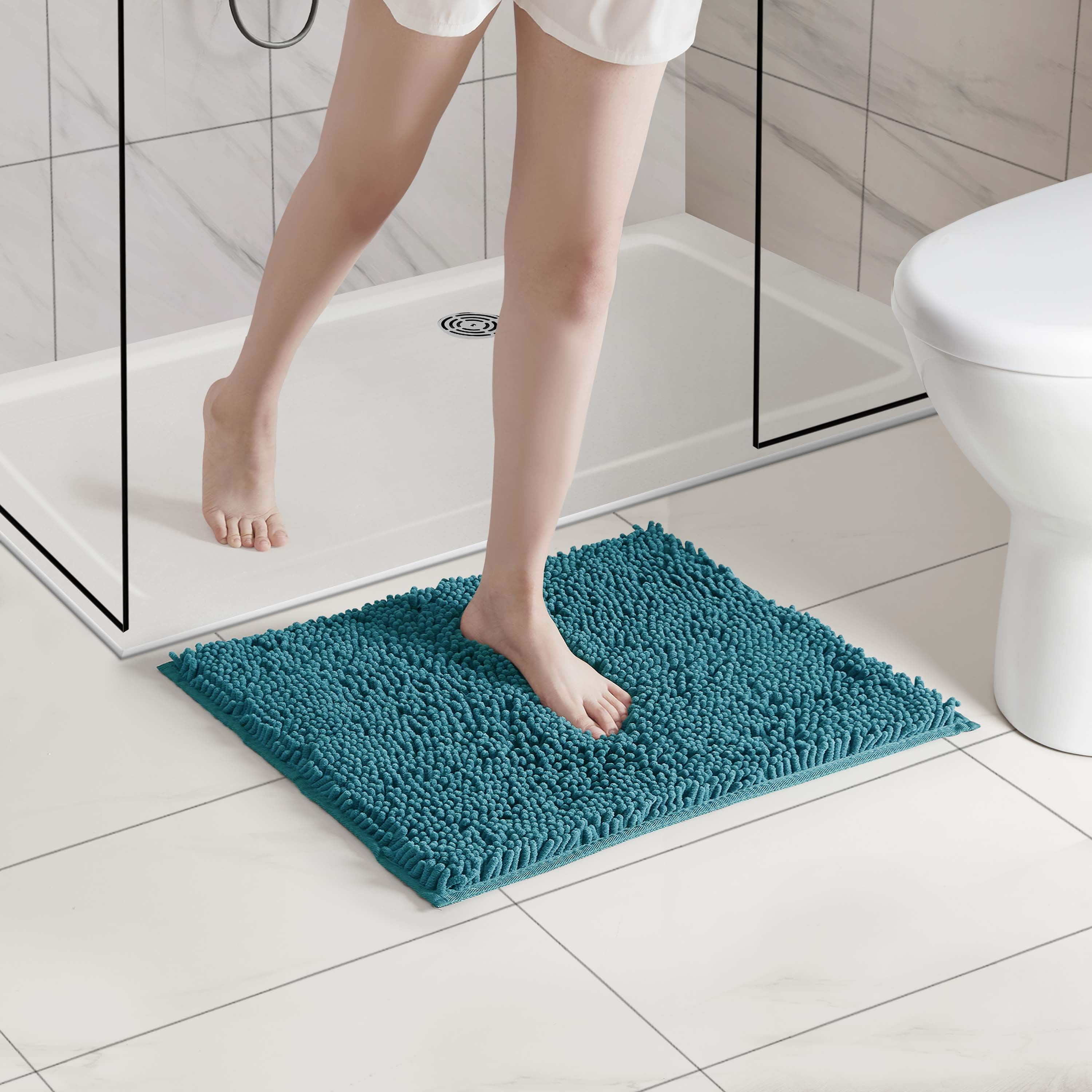 LammaLoe Bath Rug, Chenille Bathroom Rug, Absorbant Bath Mat For Bathroom Decor, Shower Mat 17x24