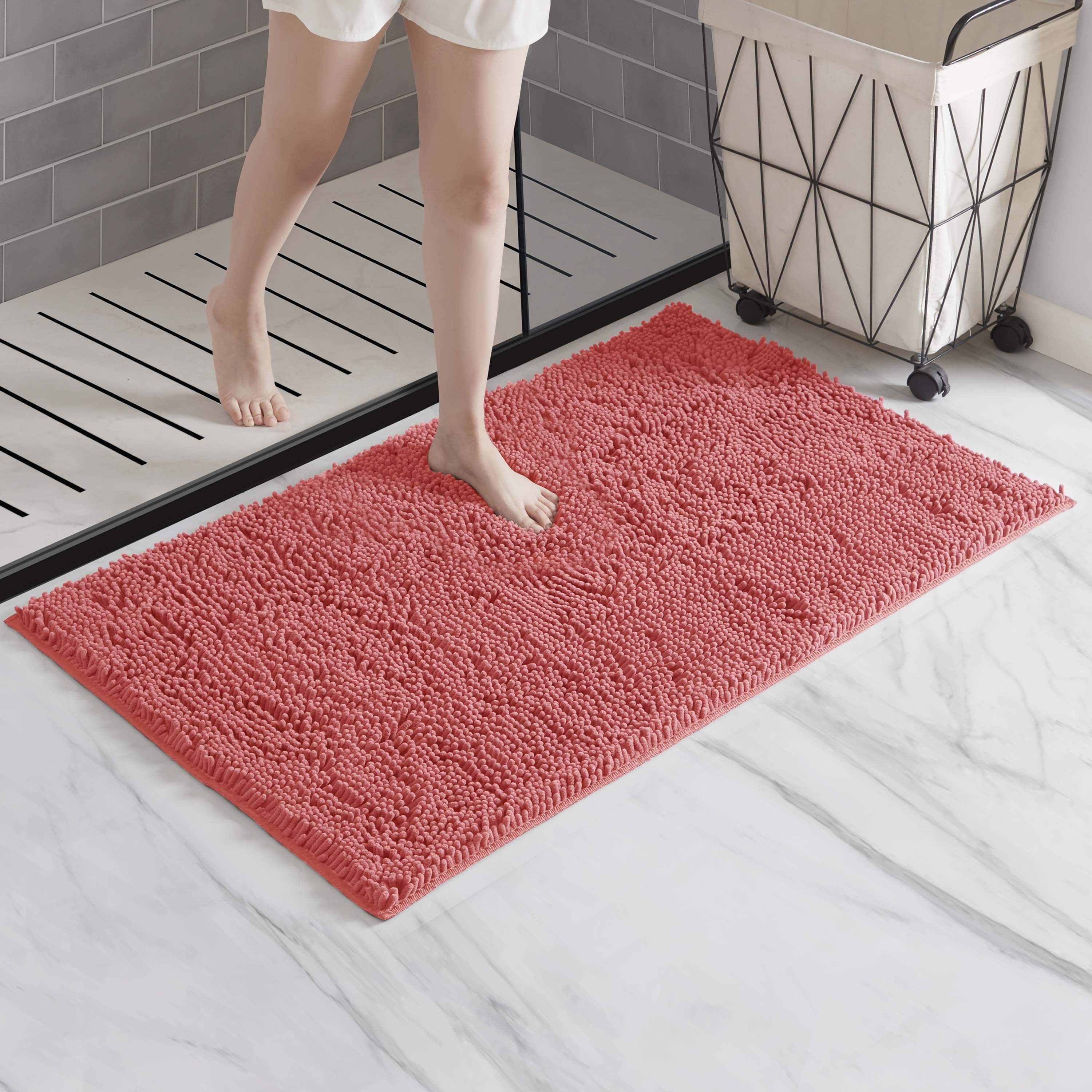 LammaLoe Bath Rug, Chenille Bathroom Rug, Absorbant Bath Mat For Bathroom Decor, Shower Mat 26x44