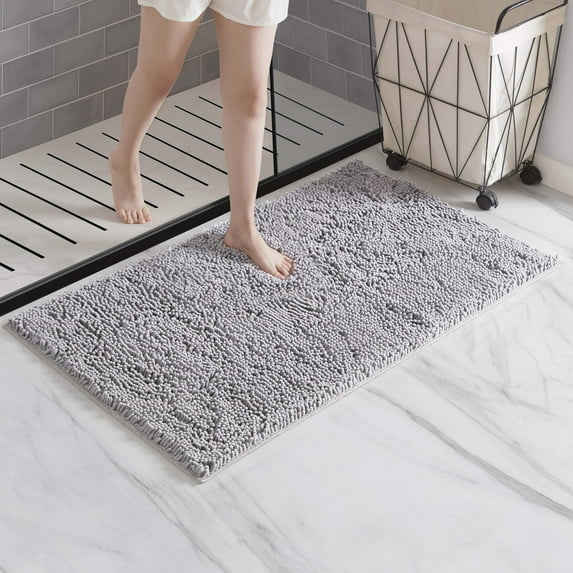 LammaLoe Bath Rug, Chenille Bathroom Rug, Absorbant Bath Mat for Bathroom Decor, Shower Mat 26x44