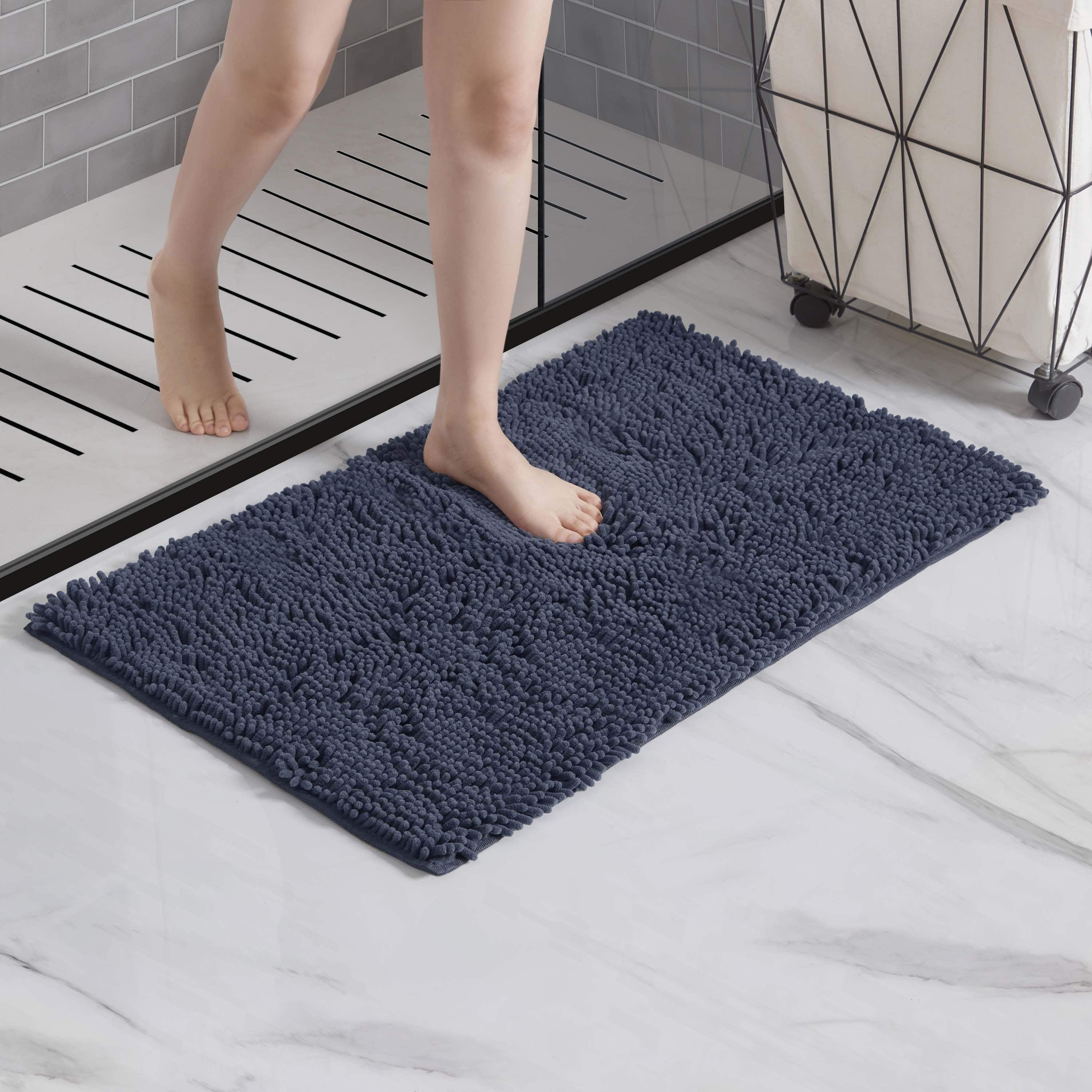 LammaLoe Bath Rug, Chenille Bathroom Rug, Absorbant Bath Mat for Bathroom Decor, Shower Mat 20x32