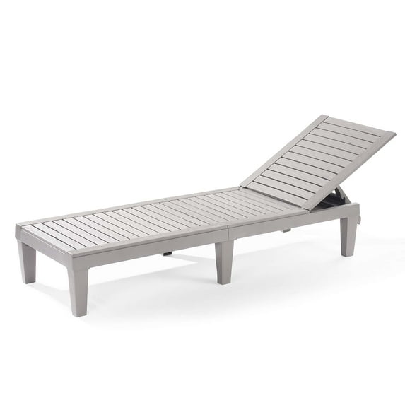 LammaLoe Chaise Outdoor Lounge Chair for Pool Chairs or Patio Furniture, Gray