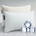thumbnail image 1 of LammaLoe Cooling Pillows for Bed, Memory Foam Bed Pillow, Queen Pillows 20” X 28”, 2 Pack, 1 of 12