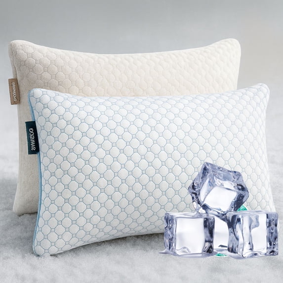 LammaLoe Cooling Pillows for Bed, Memory Foam Bed Pillow, Toddler Pillows 13" X 18"