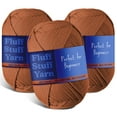 thumbnail image 1 of LammaLoe Cotton Yarn For Crocheting And Knitting, (250 Yards) Worsted Medium #4 Crochet Yarn For Beginners, 3 Pack, Rust, 1 of 1