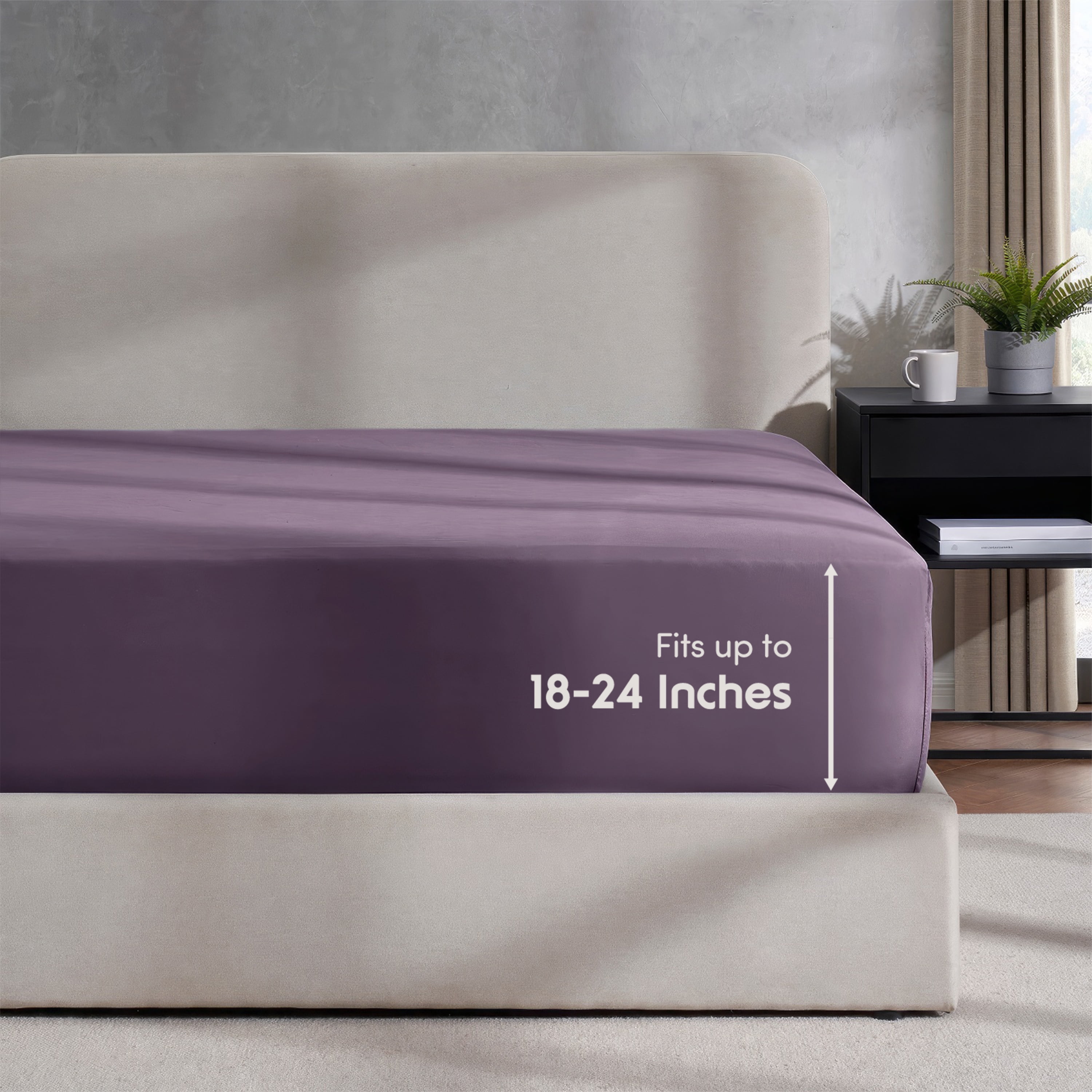 Magenta King Extra Length Fitted Sheet