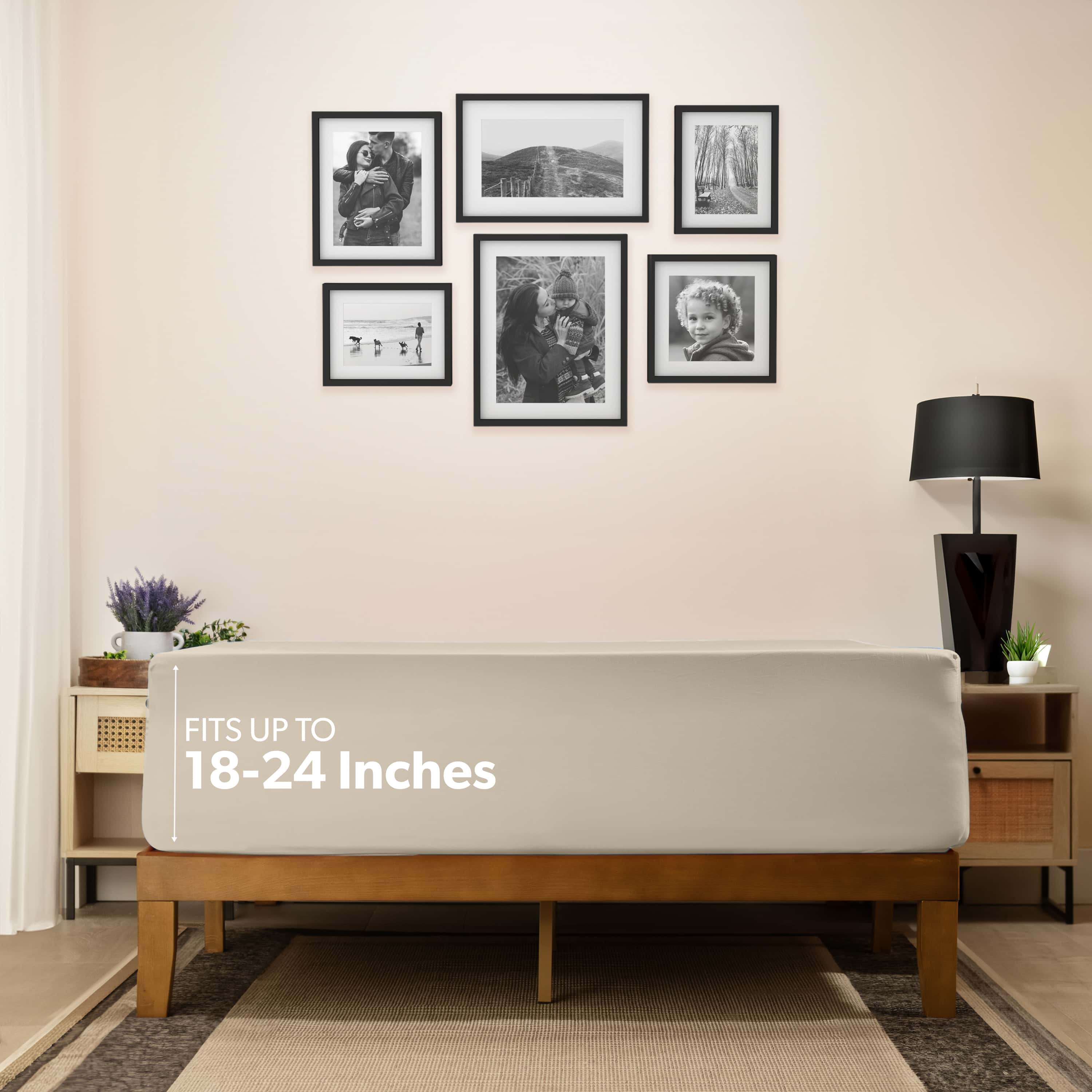 LammaLoe Extra Deep Pocket Queen Fitted Sheet Only, Fits 18" to 24" Mattress, Soft Microfiber Fitted Bed Sheet, Linen
