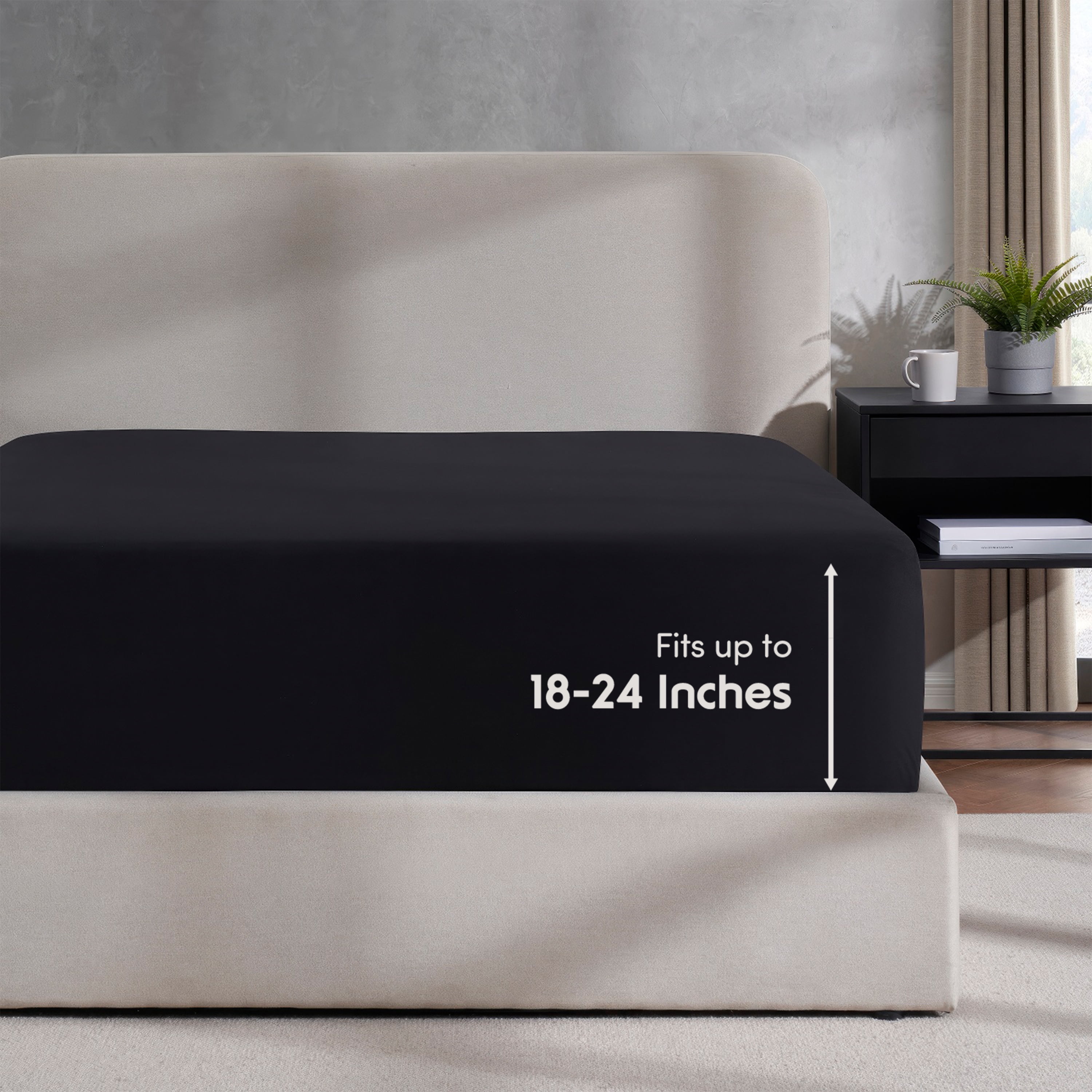 LammaLoe Extra Deep Pocket Twin Fitted Sheet Only, Fits 18" to 24" Mattress, Soft Microfiber Fitted Bed Sheet, Aqua