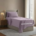 thumbnail image 1 of LammaLoe Extra Deep Pocket Twin Sheets set, Fits 18"-24" Mattress, 4 Piece Soft Microfiber Bed Sheet Sets, Dusty Purple, 1 of 8