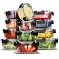 thumbnail image 1 of LammaLoe Glass Food Storage Containers with Lids, 24 Piece Airtight Glass Meal Prep Containers, Oven, Microwave & Freezer Safe Glass Storage Containers, 1 of 10